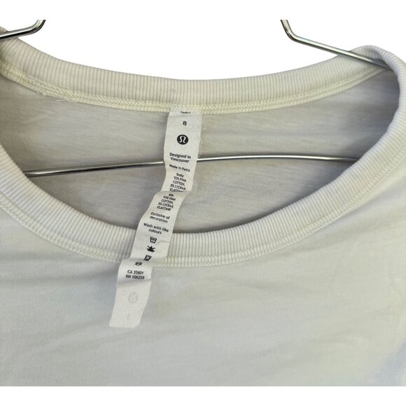 Lululemon Womens White Twist Front T-Shirt Size 8 - Picture 5 of 11